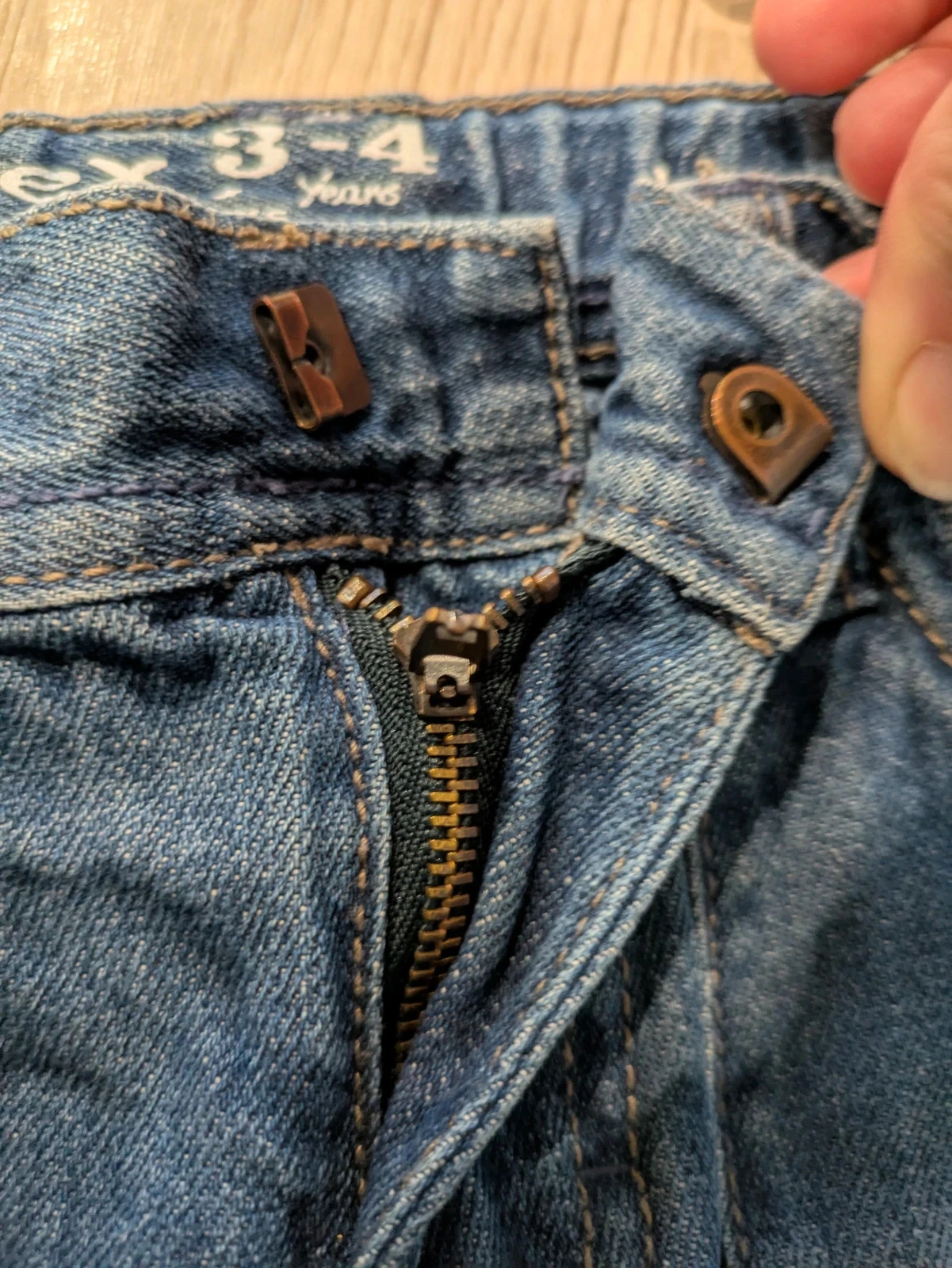 Short jeans taille 3/4 ans – photo 5